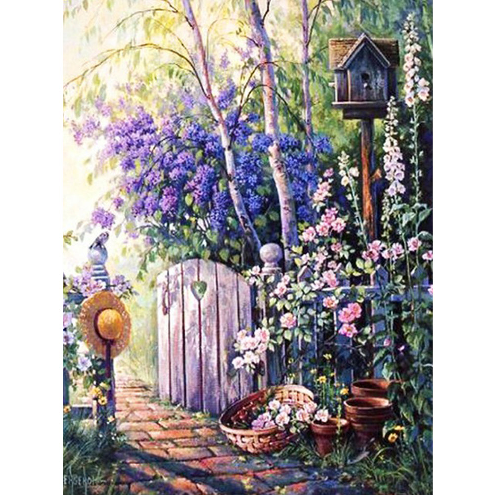 Garden - Full Round Drill Diamond Painting 30*40CM