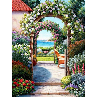 Garden - Full Round Drill Diamond Painting 30*40CM