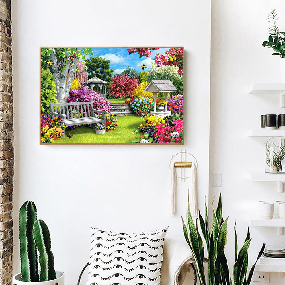 Garden - Full Round Drill Diamond Painting 40*30CM