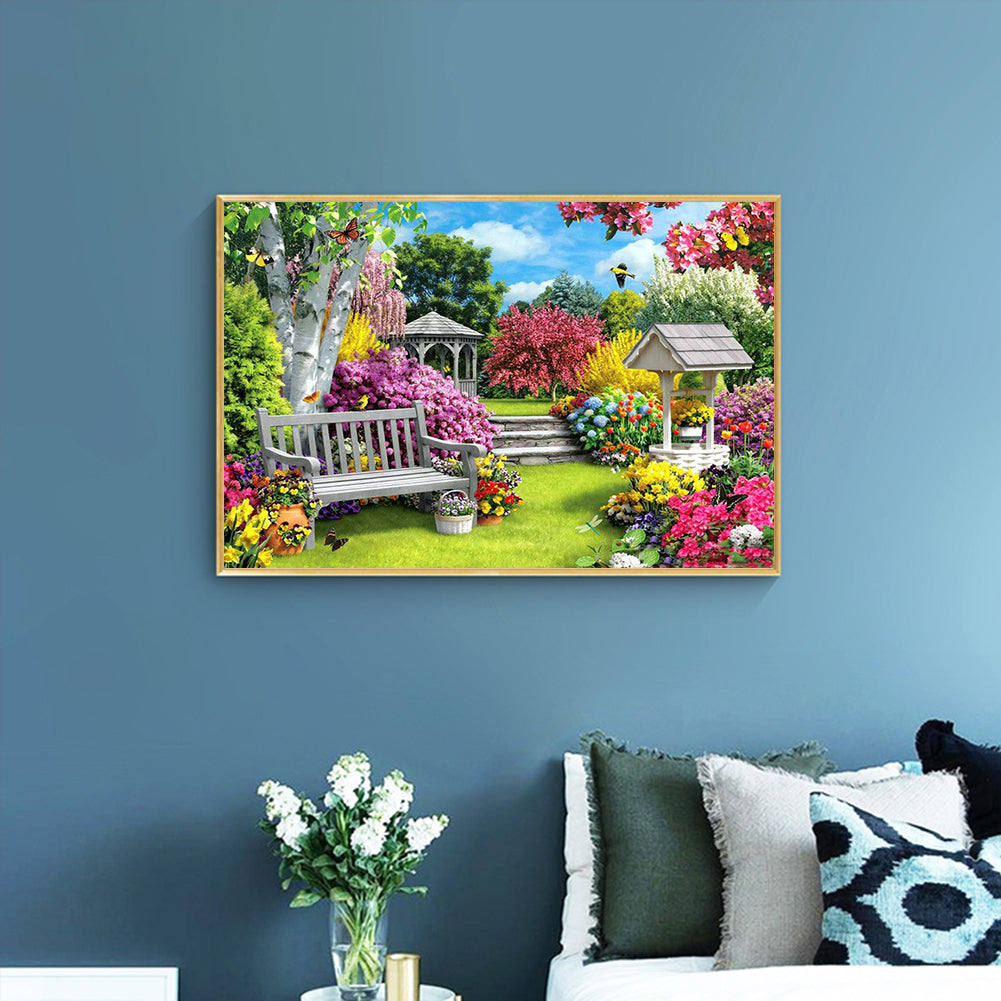 Garden - Full Round Drill Diamond Painting 40*30CM