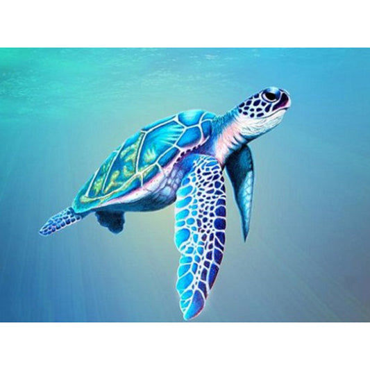 Swimming Turtle - Full Round Drill Diamond Painting 30*40CM