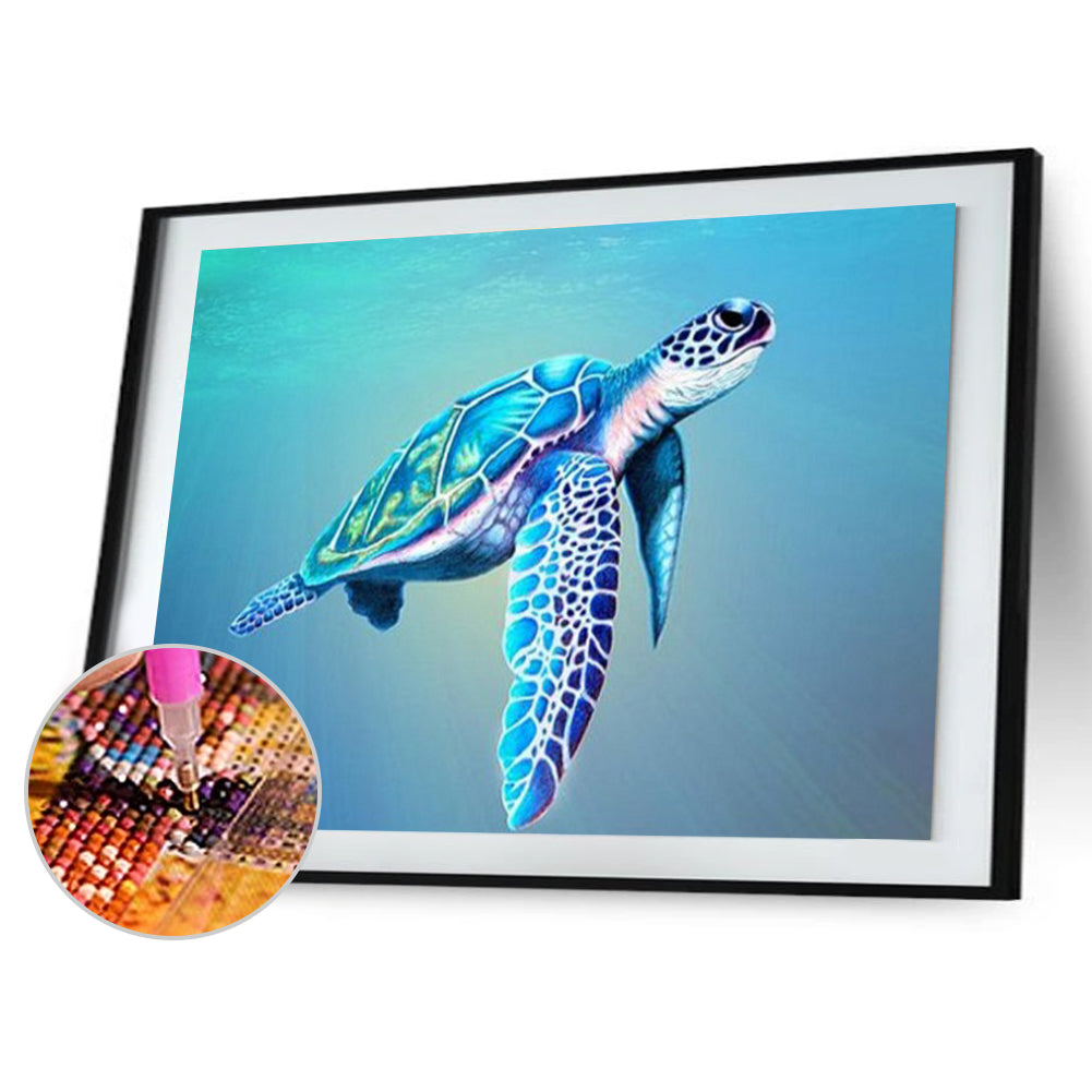 Swimming Turtle - Full Round Drill Diamond Painting 30*40CM