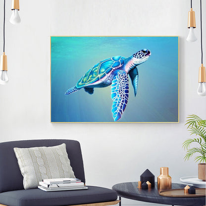 Swimming Turtle - Full Round Drill Diamond Painting 30*40CM