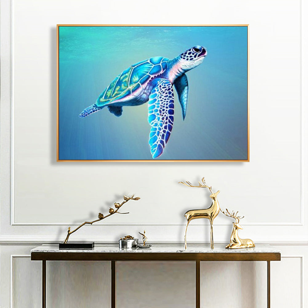 Swimming Turtle - Full Round Drill Diamond Painting 30*40CM