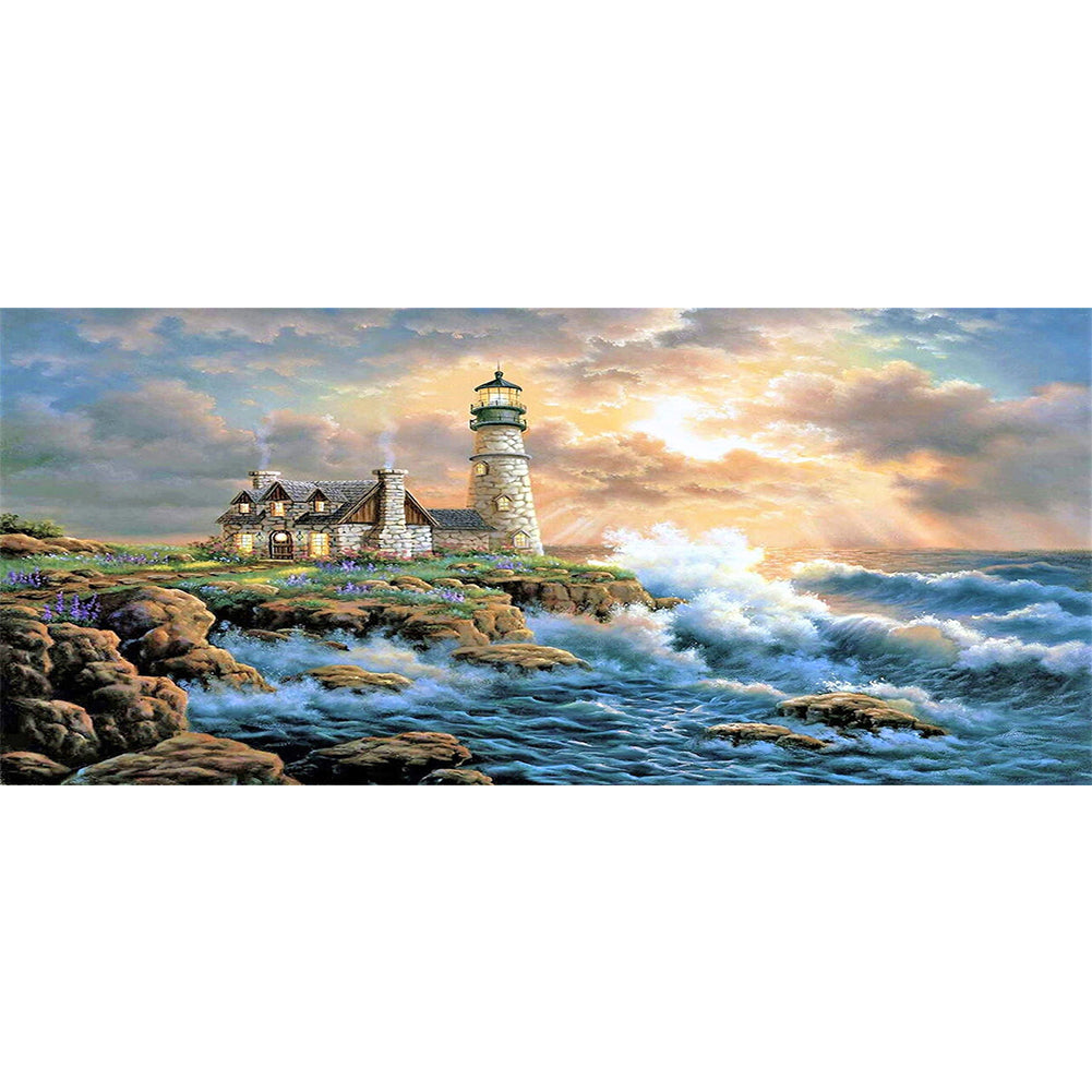 Lighthouse - Full Square Drill Diamond Painting 80*40CM