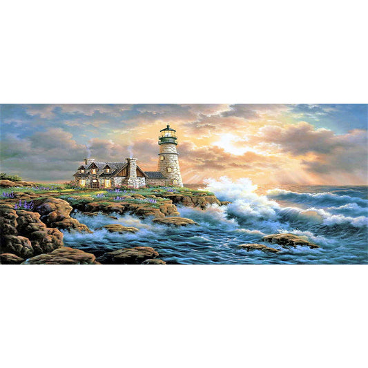 Lighthouse - Full Square Drill Diamond Painting 80*40CM