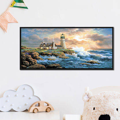 Lighthouse - Full Square Drill Diamond Painting 80*40CM