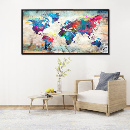 World Map - Full Square Drill Diamond Painting 80*40CM