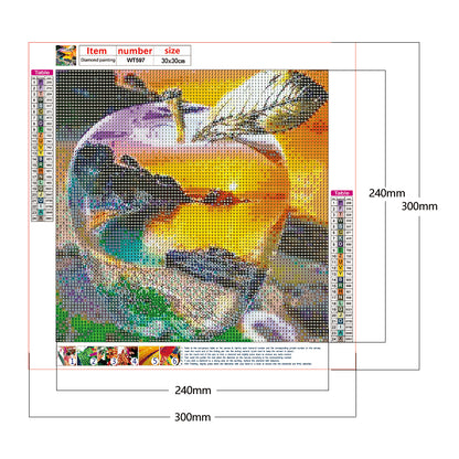 Crystal Apple - Full Round Drill Diamond Painting 30*30CM