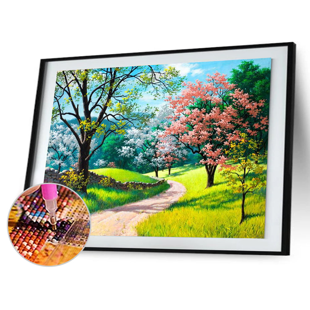 Flowers plants - Full Round Drill Diamond Painting 30*40CM