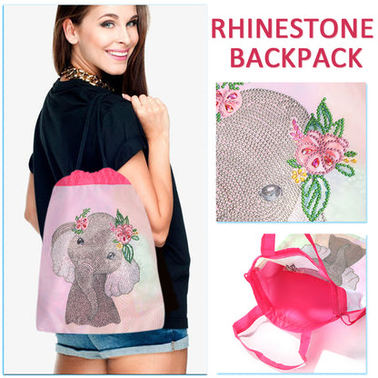 Fashion Mosaic Drawstring Backpack DIY Special Shape Diamond Painting Kit