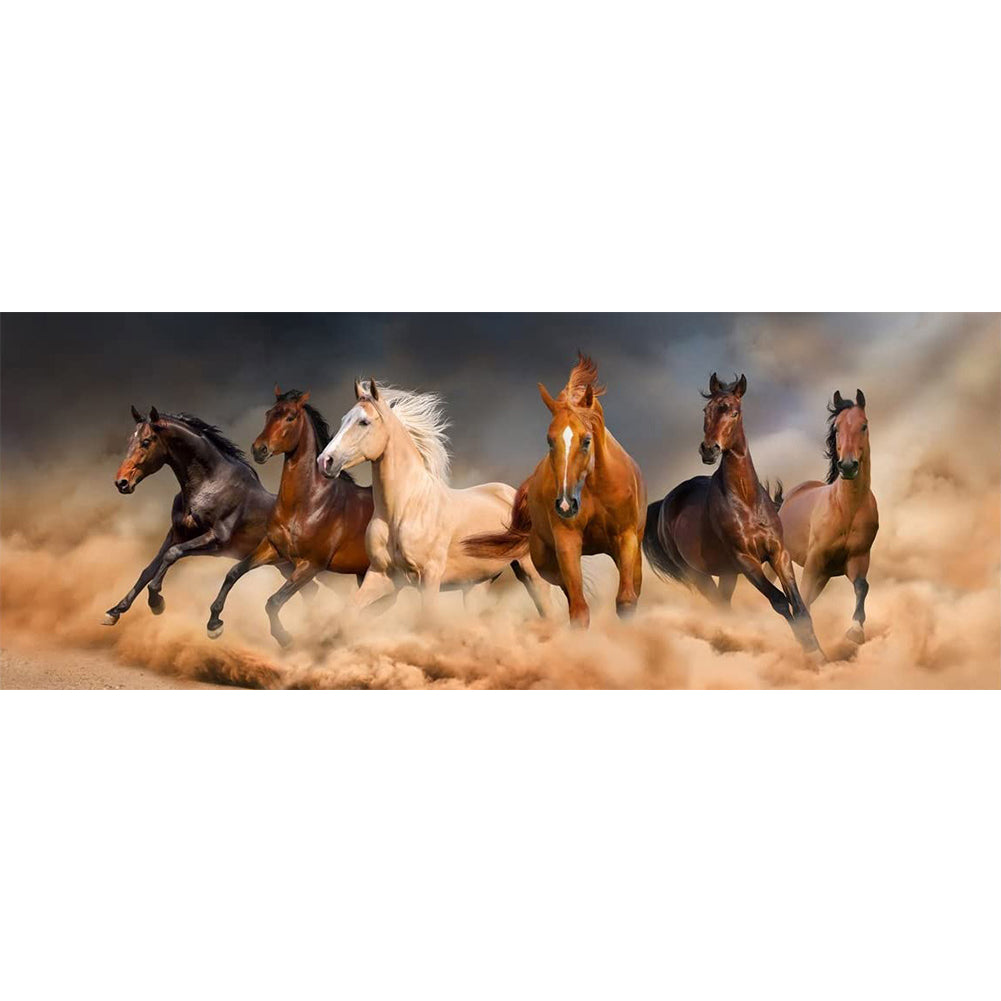 Running Horse - Full Round Drill Diamond Painting 80*30CM