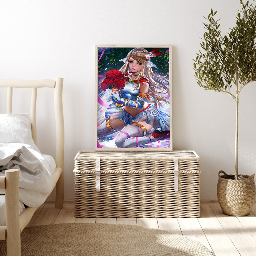 Girl - Full Round Drill Diamond Painting 30*40CM