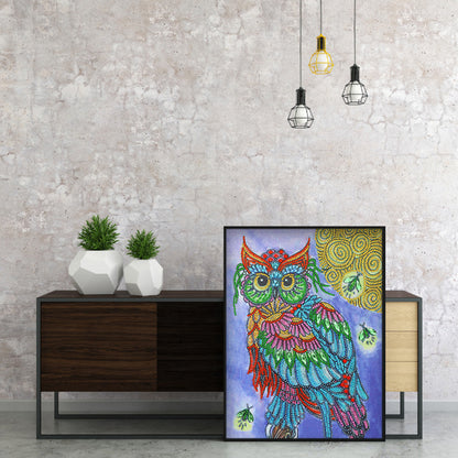 Owl - Special Shaped Drill Diamond Painting 30*40CM