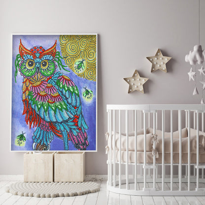 Owl - Special Shaped Drill Diamond Painting 30*40CM