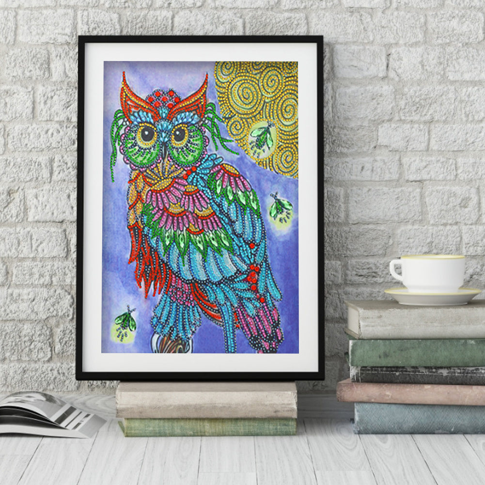 Owl - Special Shaped Drill Diamond Painting 30*40CM