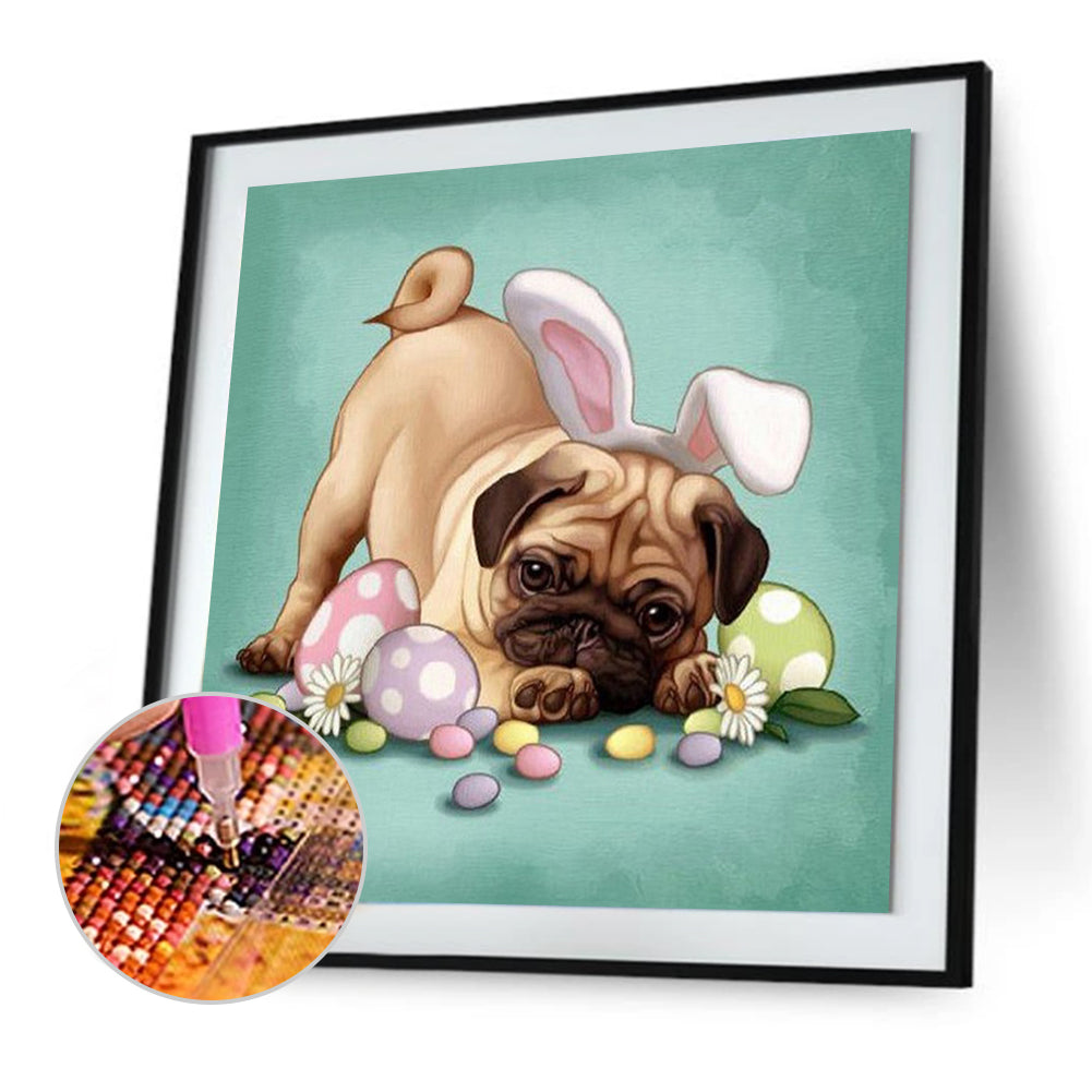 Dog - Full Round Drill Diamond Painting 30*30CM