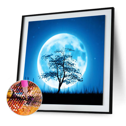 Moon Tree - Full Round Drill Diamond Painting 30*30CM