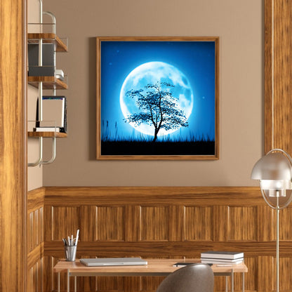 Moon Tree - Full Round Drill Diamond Painting 30*30CM