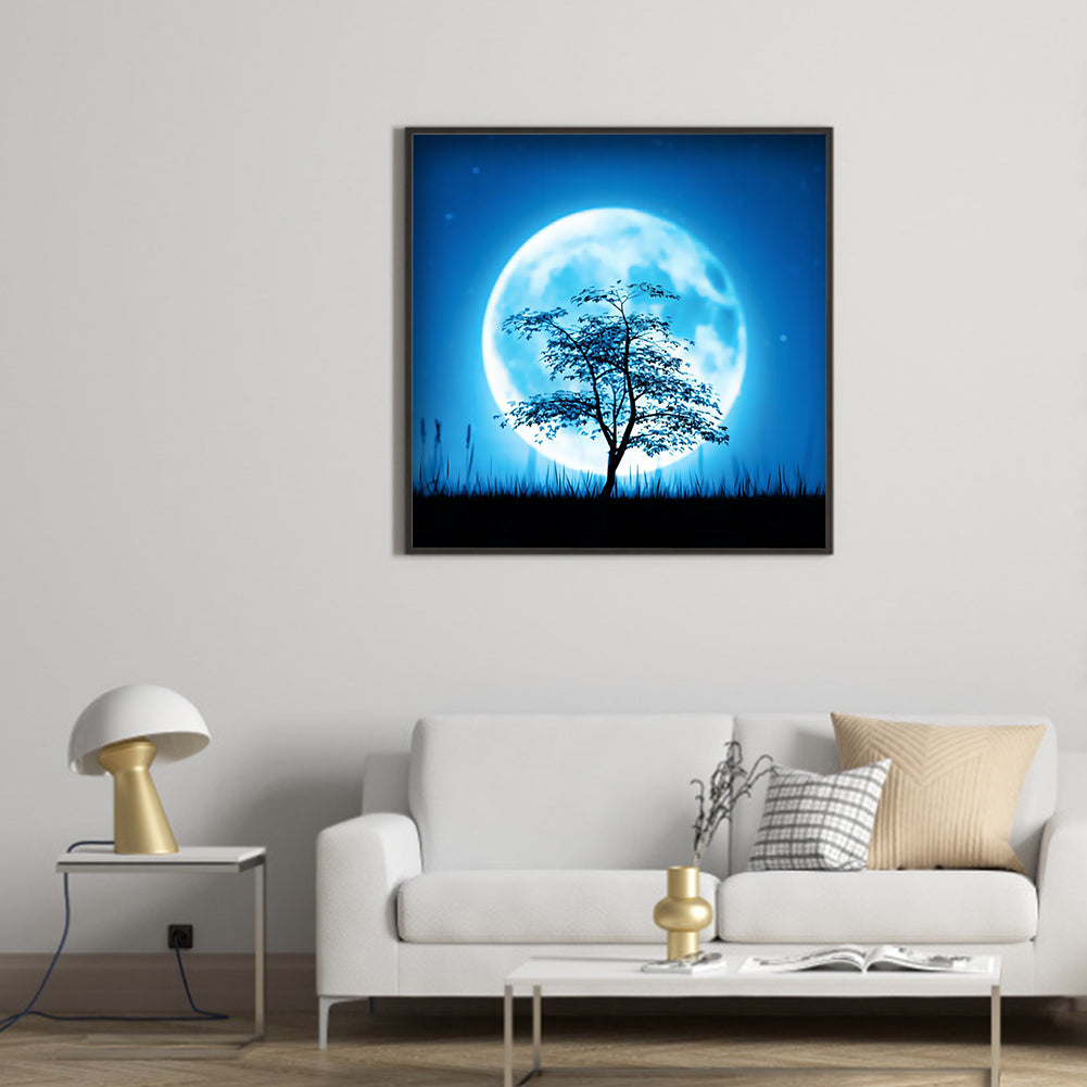 Moon Tree - Full Round Drill Diamond Painting 30*30CM