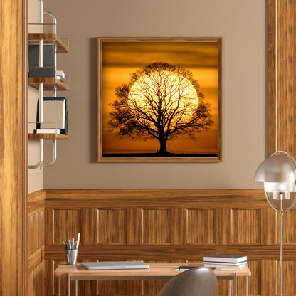 Moon Tree - Full Round Drill Diamond Painting 30*30CM