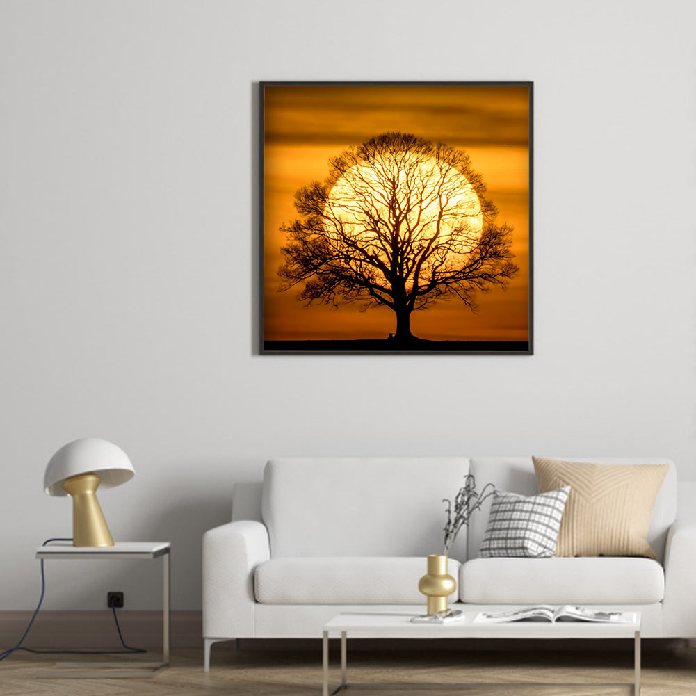 Moon Tree - Full Round Drill Diamond Painting 30*30CM