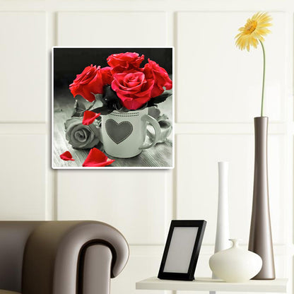 Red Rose - Full Round Drill Diamond Painting 30*30CM