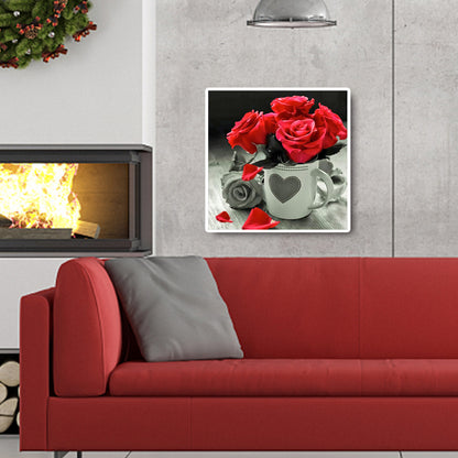 Red Rose - Full Round Drill Diamond Painting 30*30CM