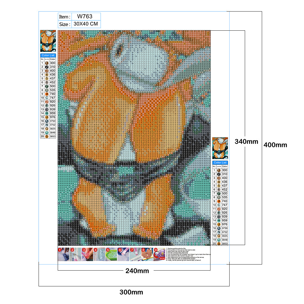 Fat Woman - Full Round Drill Diamond Painting 30*40CM