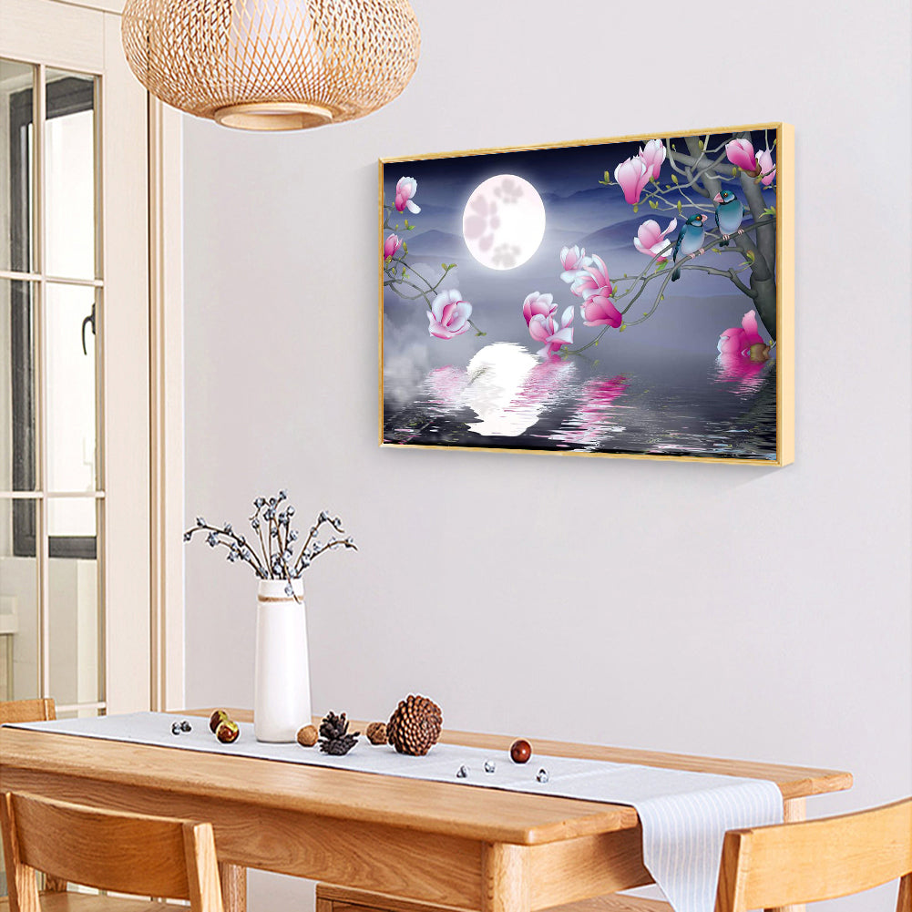 Magnolia Flower - Full Round Drill Diamond Painting 40*30CM