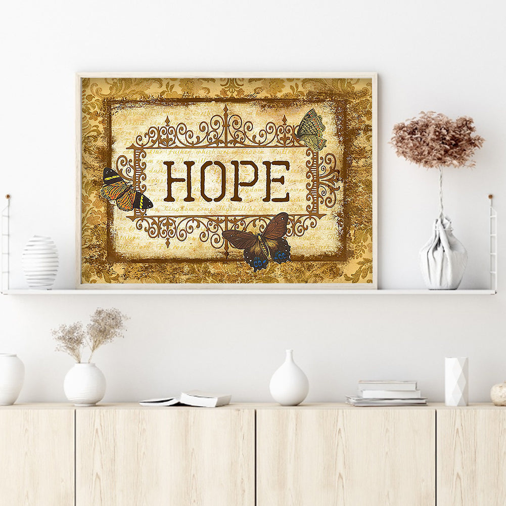 Word - Full Round Drill Diamond Painting 40*30CM