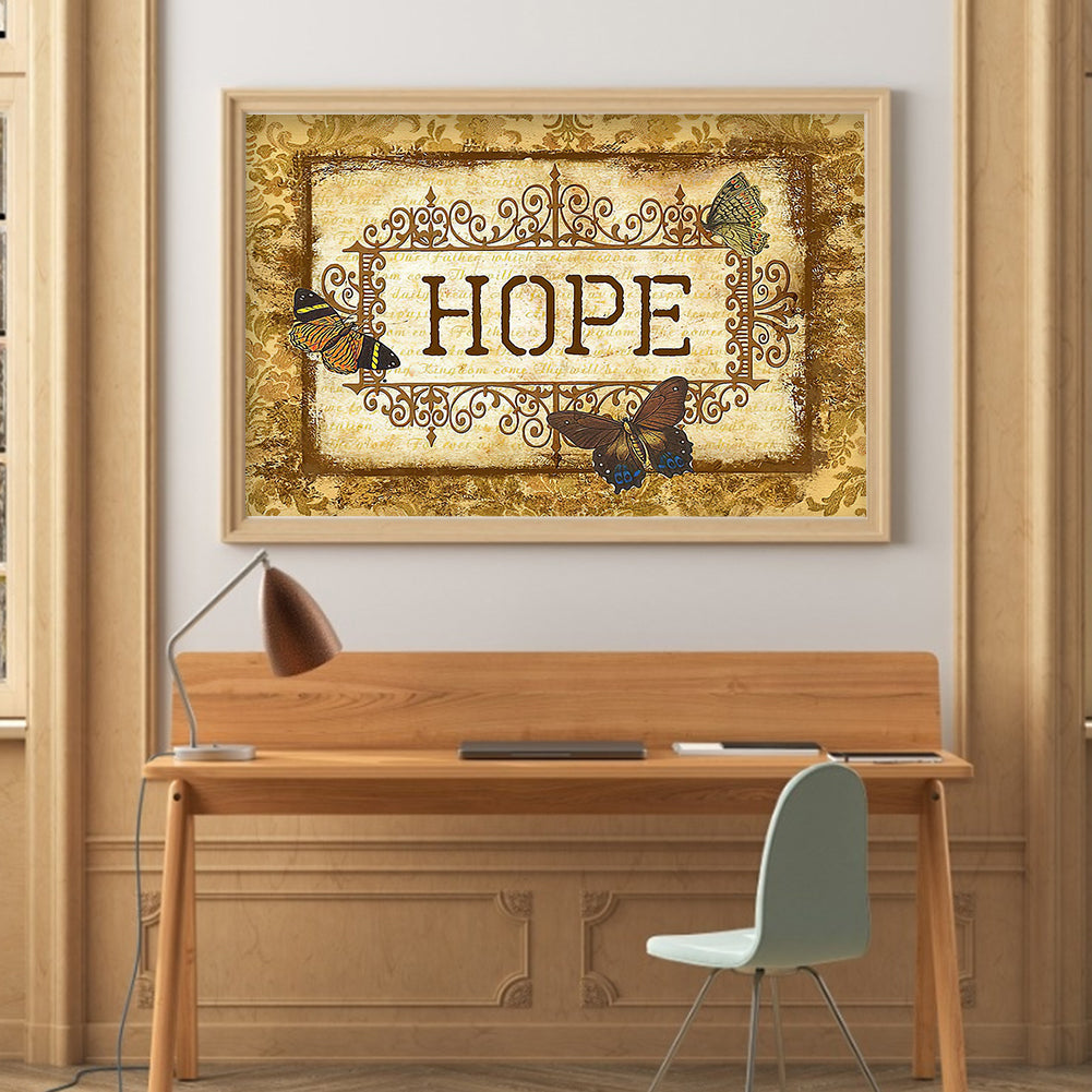 Word - Full Round Drill Diamond Painting 40*30CM