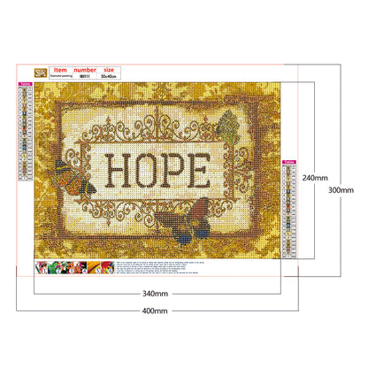 Word - Full Round Drill Diamond Painting 40*30CM