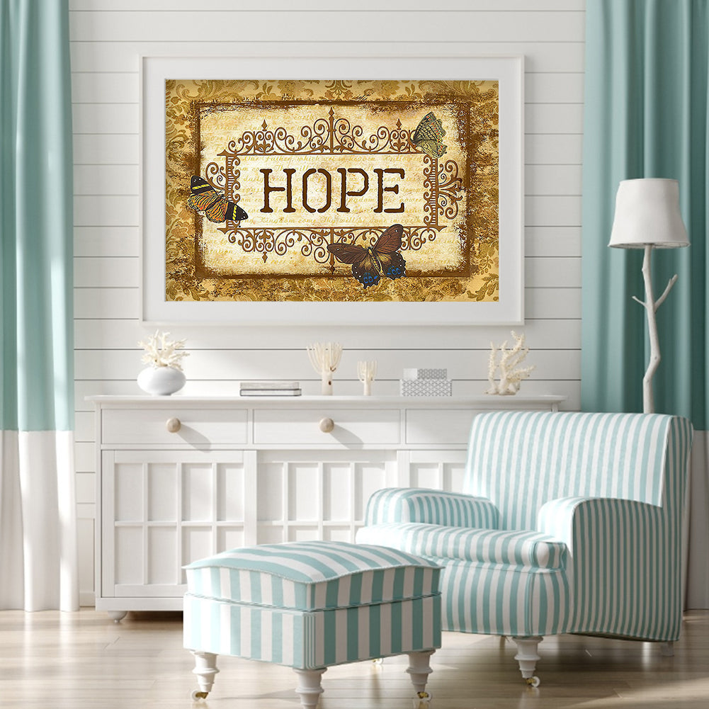 Word - Full Round Drill Diamond Painting 40*30CM