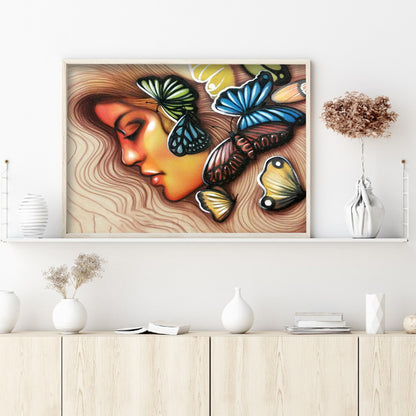 Butterfly Girl - Full Round Drill Diamond Painting 40*30CM