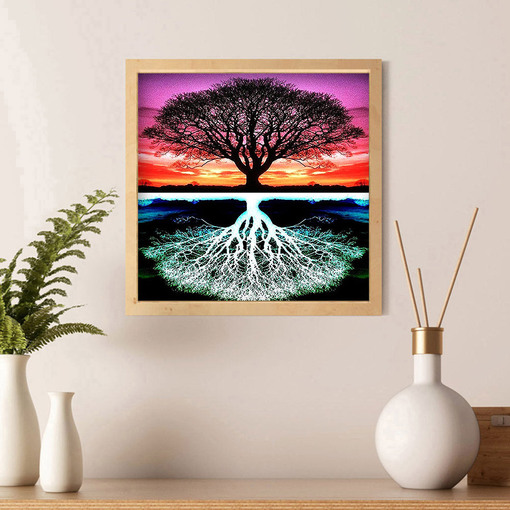 Tree - Full Round Drill Diamond Painting 40*40CM