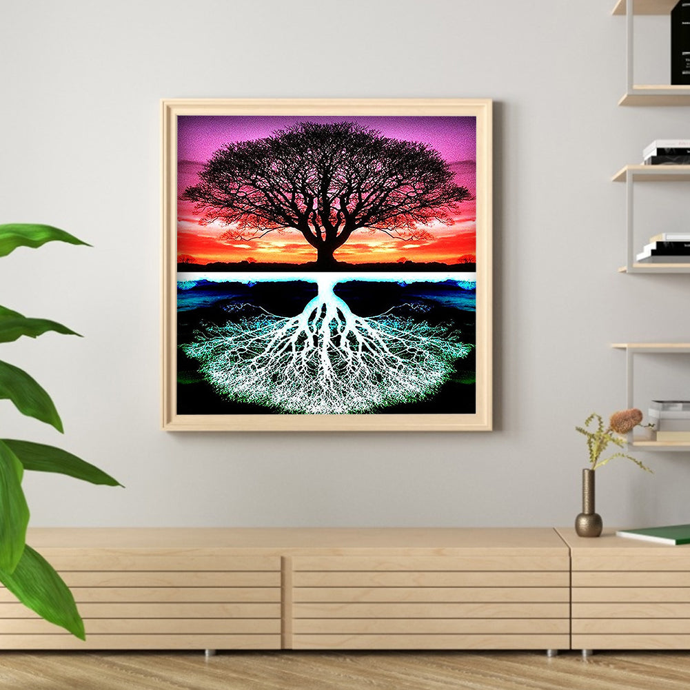 Tree - Full Round Drill Diamond Painting 40*40CM