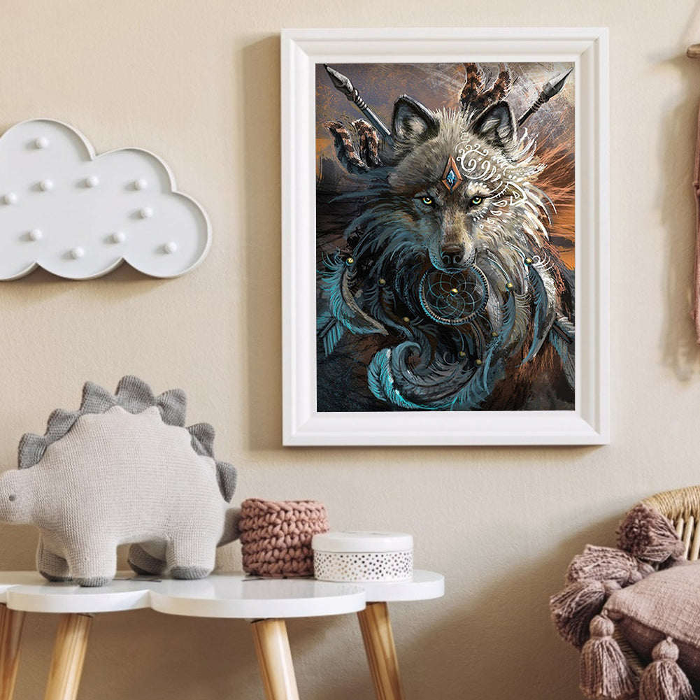 Wolf - Full Round Drill Diamond Painting 30*40CM
