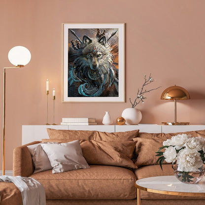 Wolf - Full Round Drill Diamond Painting 30*40CM