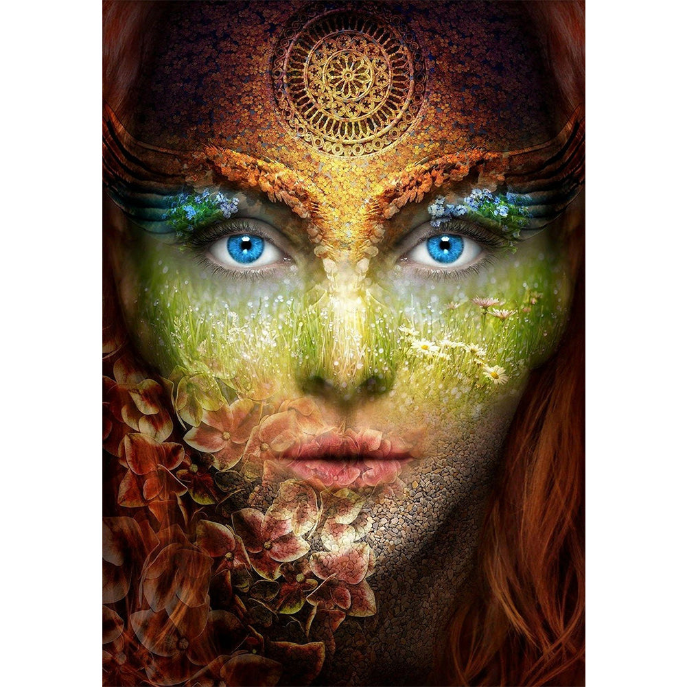 Woman - Full Round Drill Diamond Painting 30*40CM