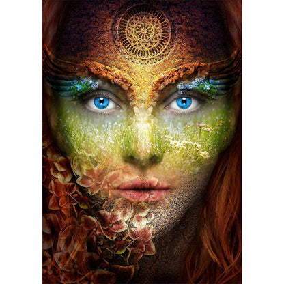 Woman - Full Round Drill Diamond Painting 30*40CM