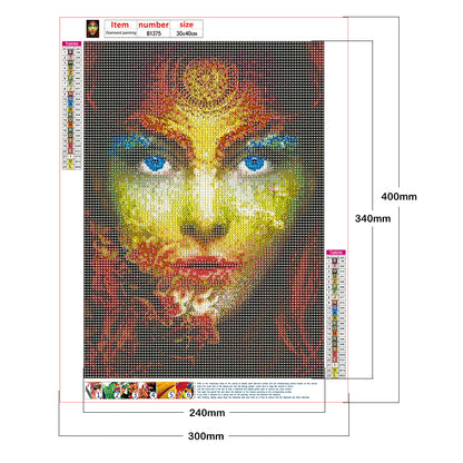 Woman - Full Round Drill Diamond Painting 30*40CM