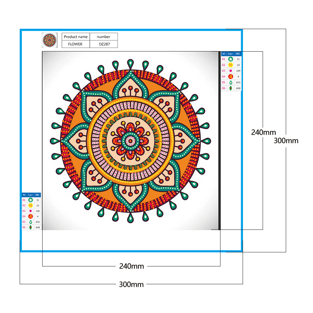 Datura - Special Shaped Drill Diamond Painting 30*30CM