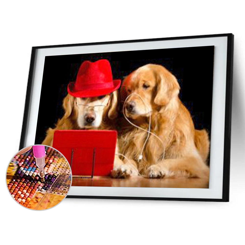 Dog - Full Round Drill Diamond Painting 40*30CM