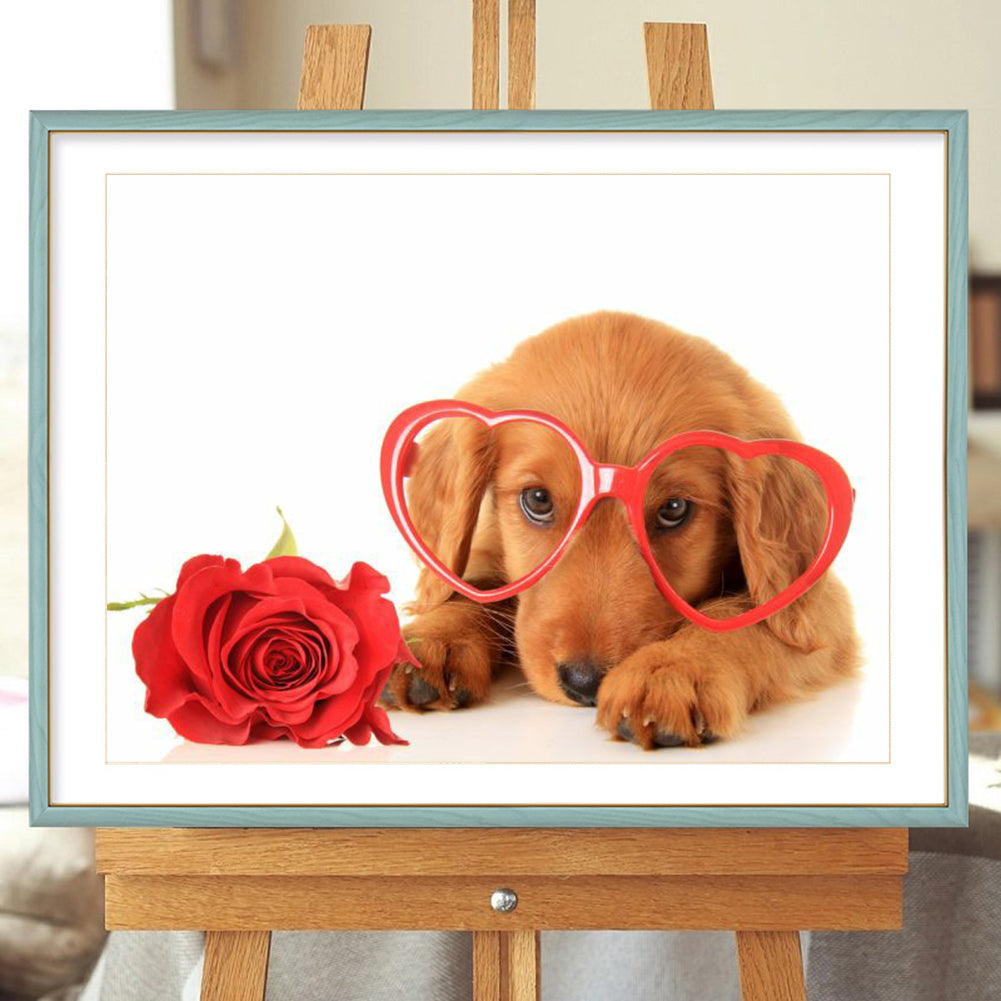 Dog - Full Round Drill Diamond Painting 40*30CM