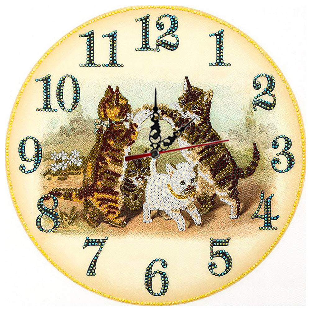 Animal Clock Part Special Shape Diamond DIY Painting Kit 5D Mosaic Clocks