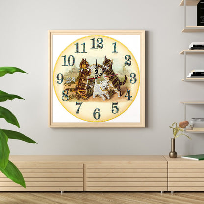 Animal Clock Part Special Shape Diamond DIY Painting Kit 5D Mosaic Clocks