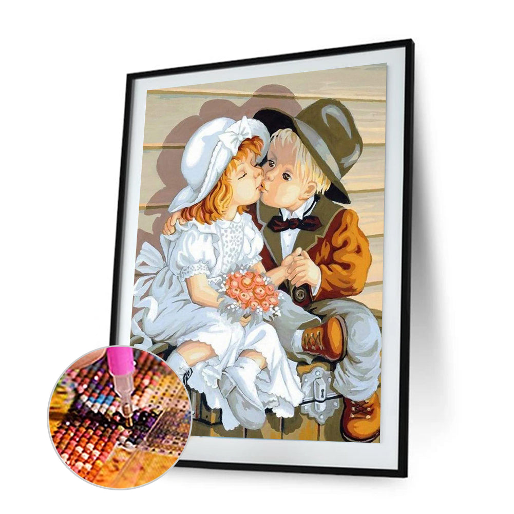 Boy Girl - Full Round Drill Diamond Painting 30*40CM