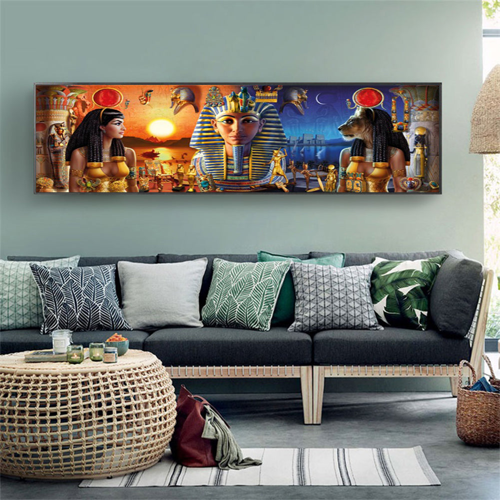 Egyptian Pharaoh - Full Round Drill Diamond Painting 90*30CM