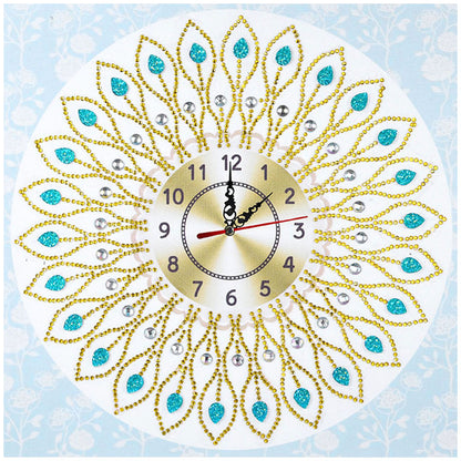 Simple Flower Clock Part Drill Special Shape Diamond DIY Mosaic Clocks Gift